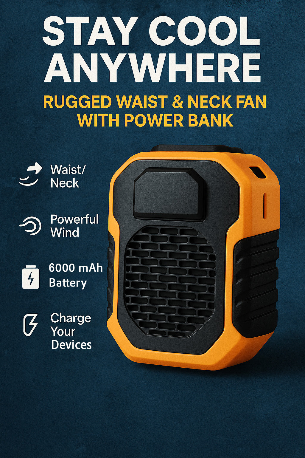 Airon TurboWaist™ (Waist Fan Lighting with 6000Mah Power Bank