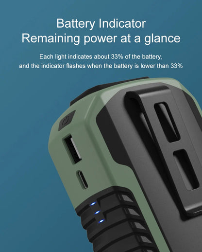 Airon TurboWaist™ (Waist Fan  Lighting with 8000Mah Power Bank